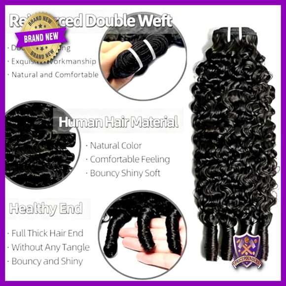 14-18 Inch Human Hair Extensions 3 Bundles Raw Remy Wet Wavy main image 6